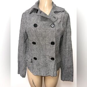 Max Studio linen blend cotton double breasted jacket size m
